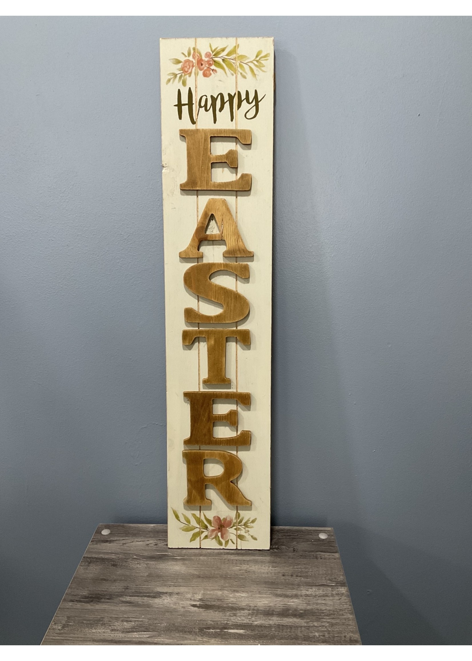 My New Favorite Thing 522 523 Sign 6.5x31-"Happy Easter" in Wooden Blocks