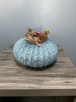 My New Favorite Thing Pumpkin Dryer Vent 9x6 Blue w/Orange Gingham Ribbon