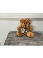 My New Favorite Thing Tooth Fairy Container-Tan Teddy w/Brown Gingham Tie