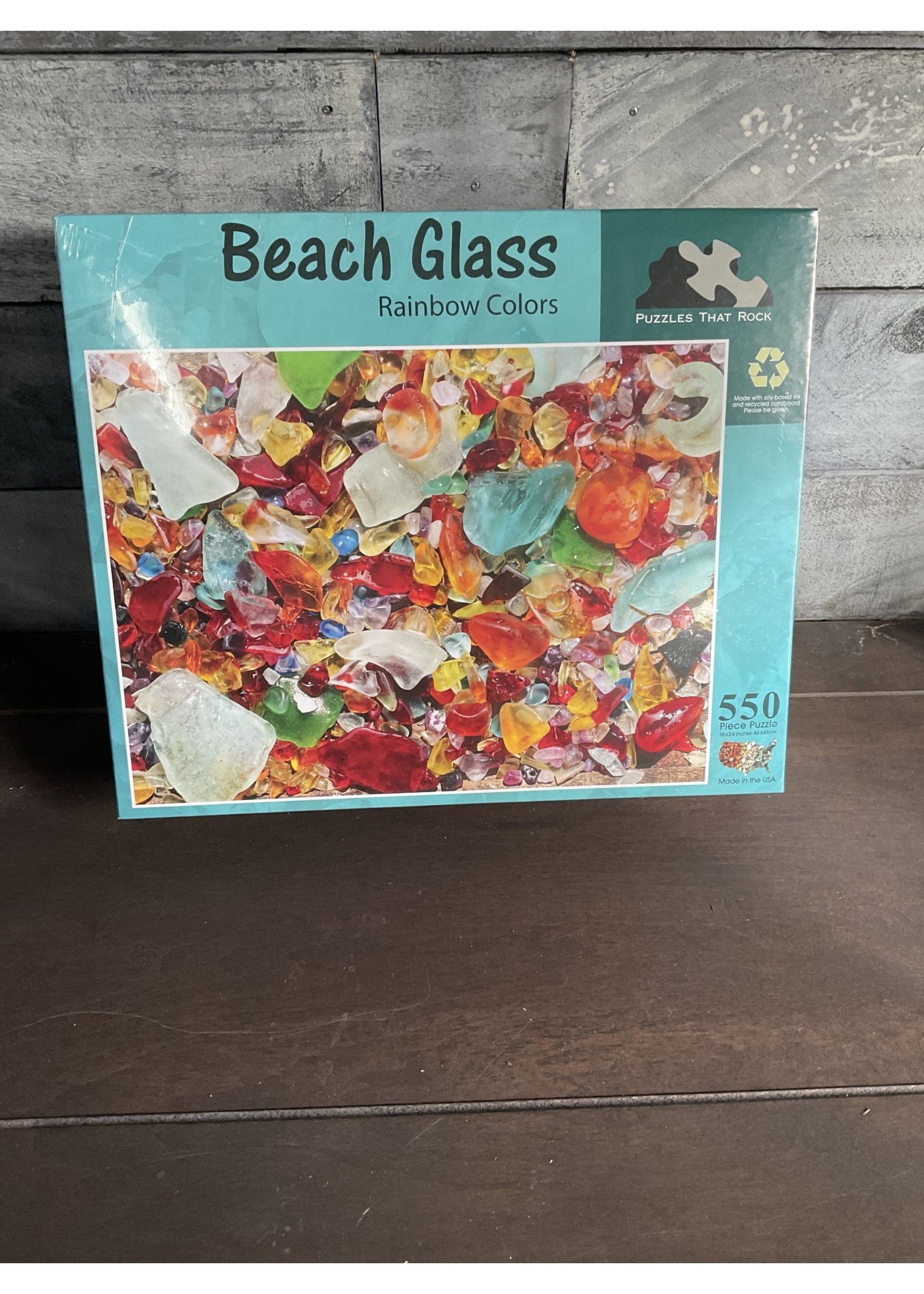 Puzzles That Rock Beach Glass / Rainbow Jigsaw Puzzle 550 Piece