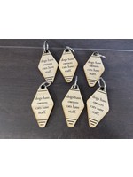 Driftless Studios Retro Wood Keychains Dogs Have Owners Cats have Staff