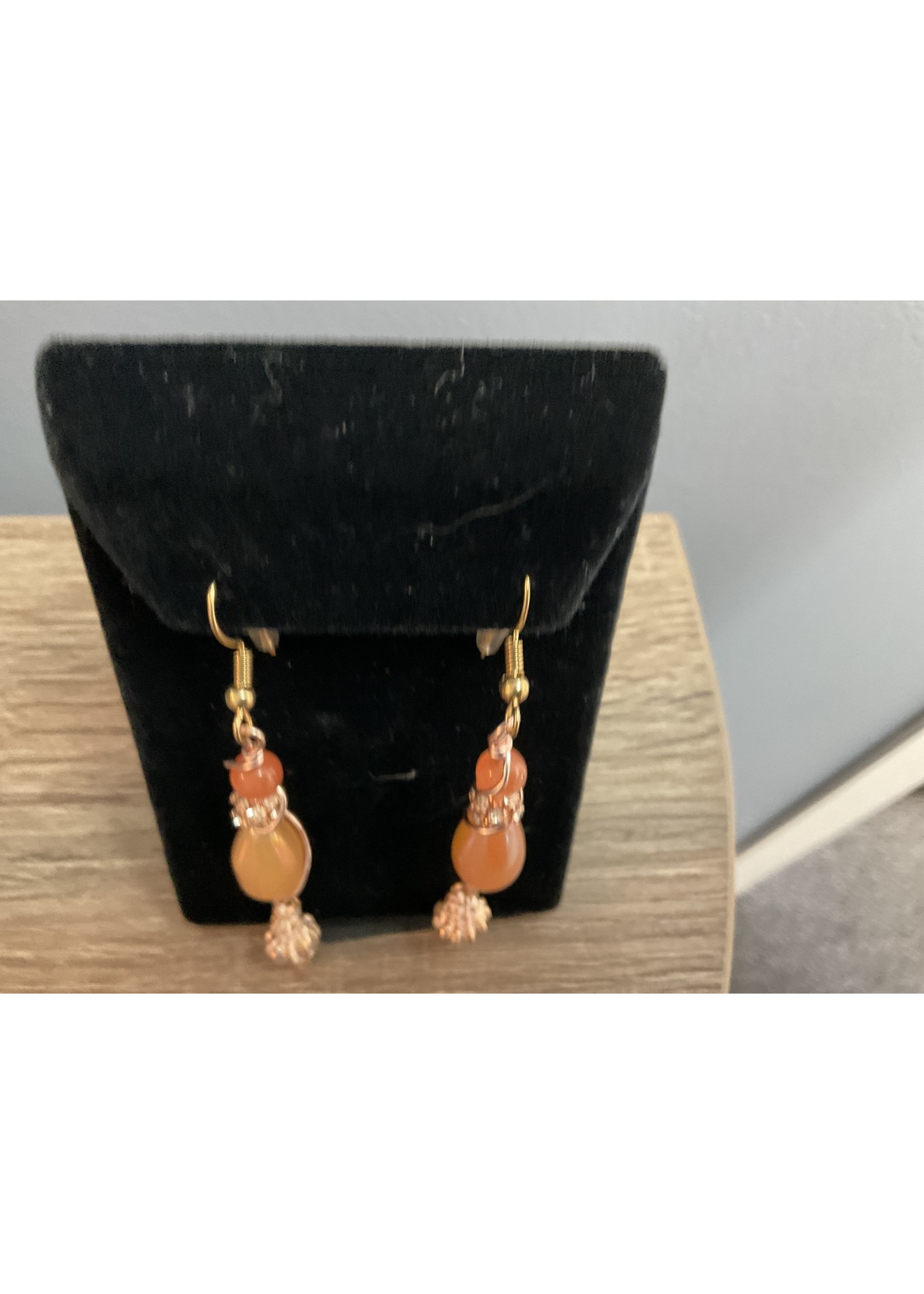 Our Twisted Dahlia E186 Earrings Tan