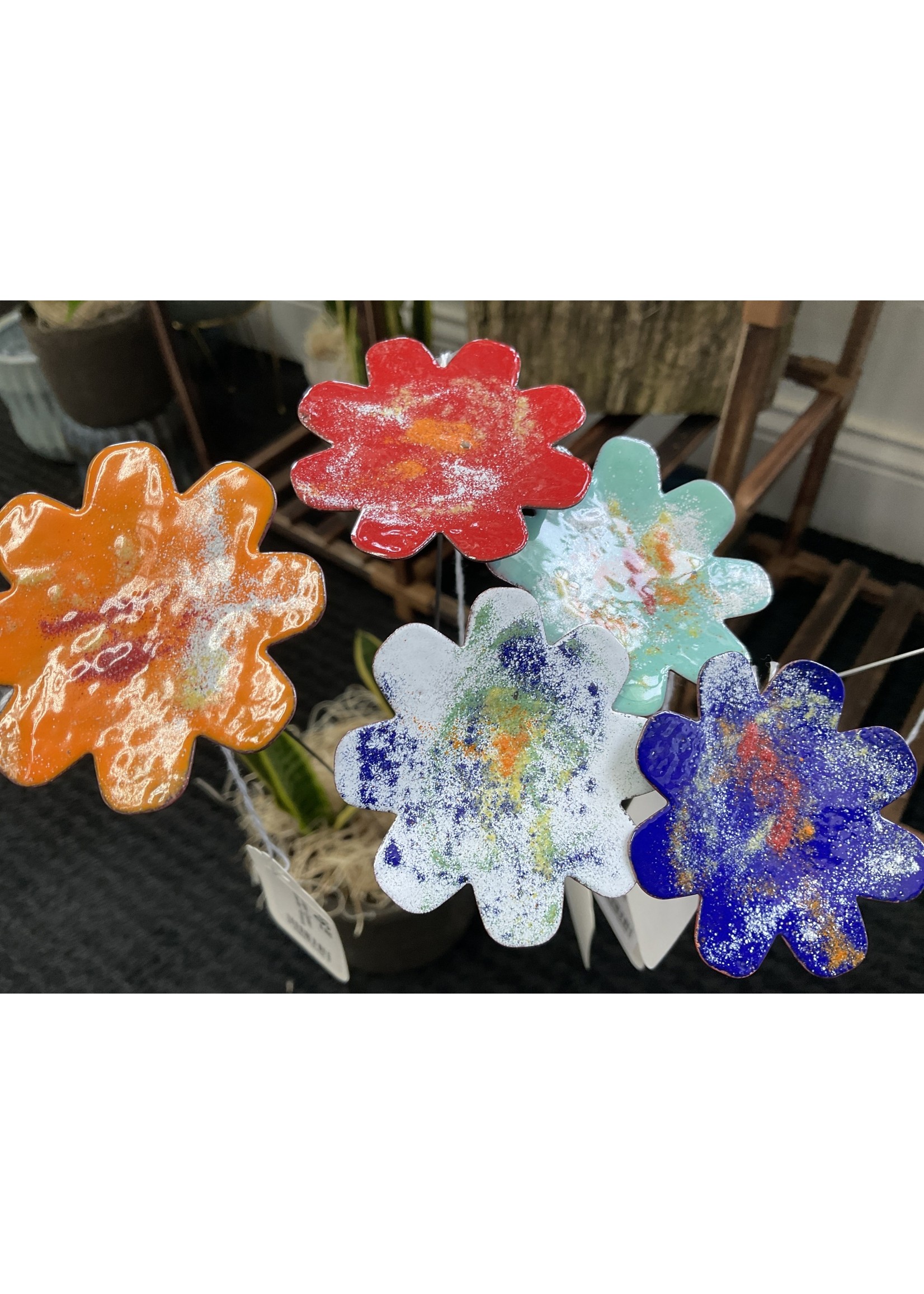 Annabelle Noel Designs Large Copper Enamel Flowers