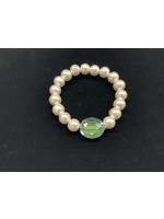 Our Twisted Dahlia B39 Bracelet Elastic-Glass Pearl and Glass Boho Bead