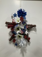 My New Favorite Thing Wreath Star 4th of July with White Flowers