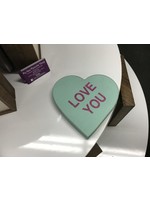 My New Favorite Thing Valentines Blue Heart "Love You" Sign