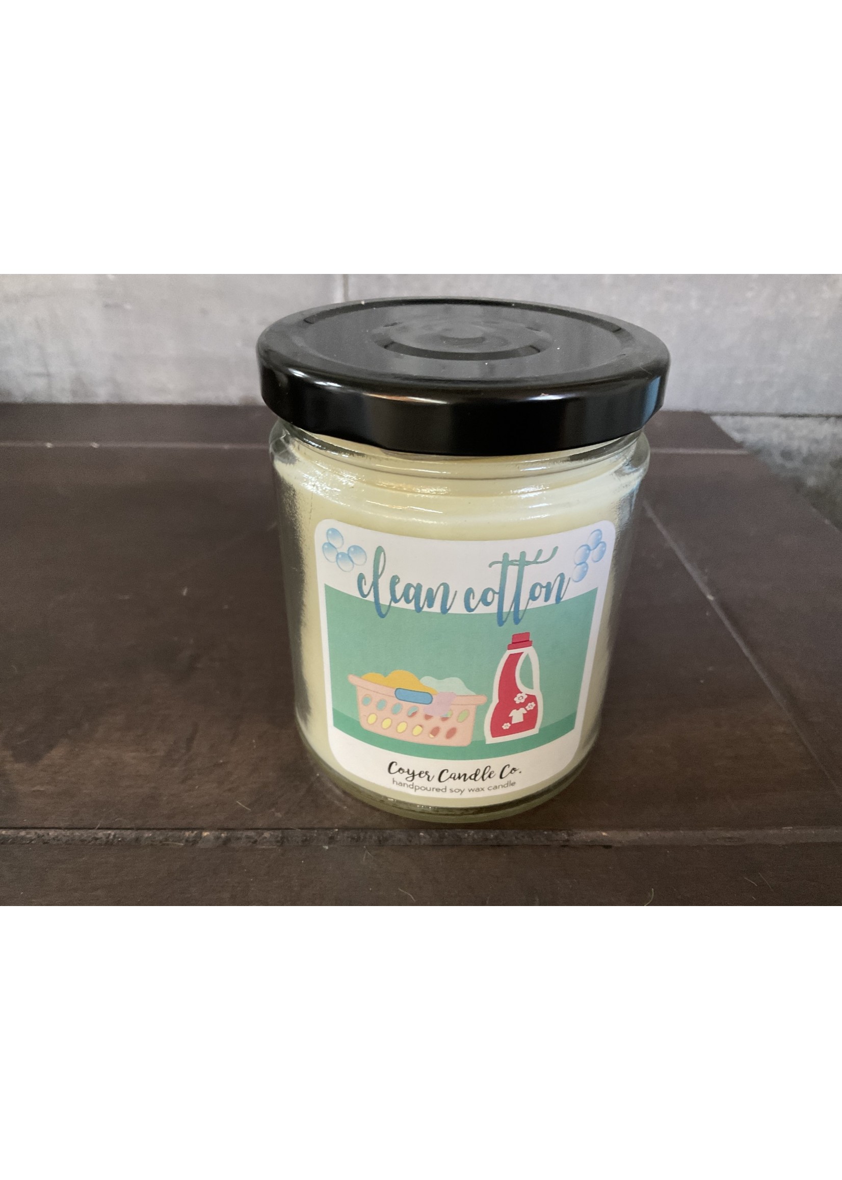 MI Made Coyer Candle Co. Soy Wax Candle - Clean Cotton 3x4x3"