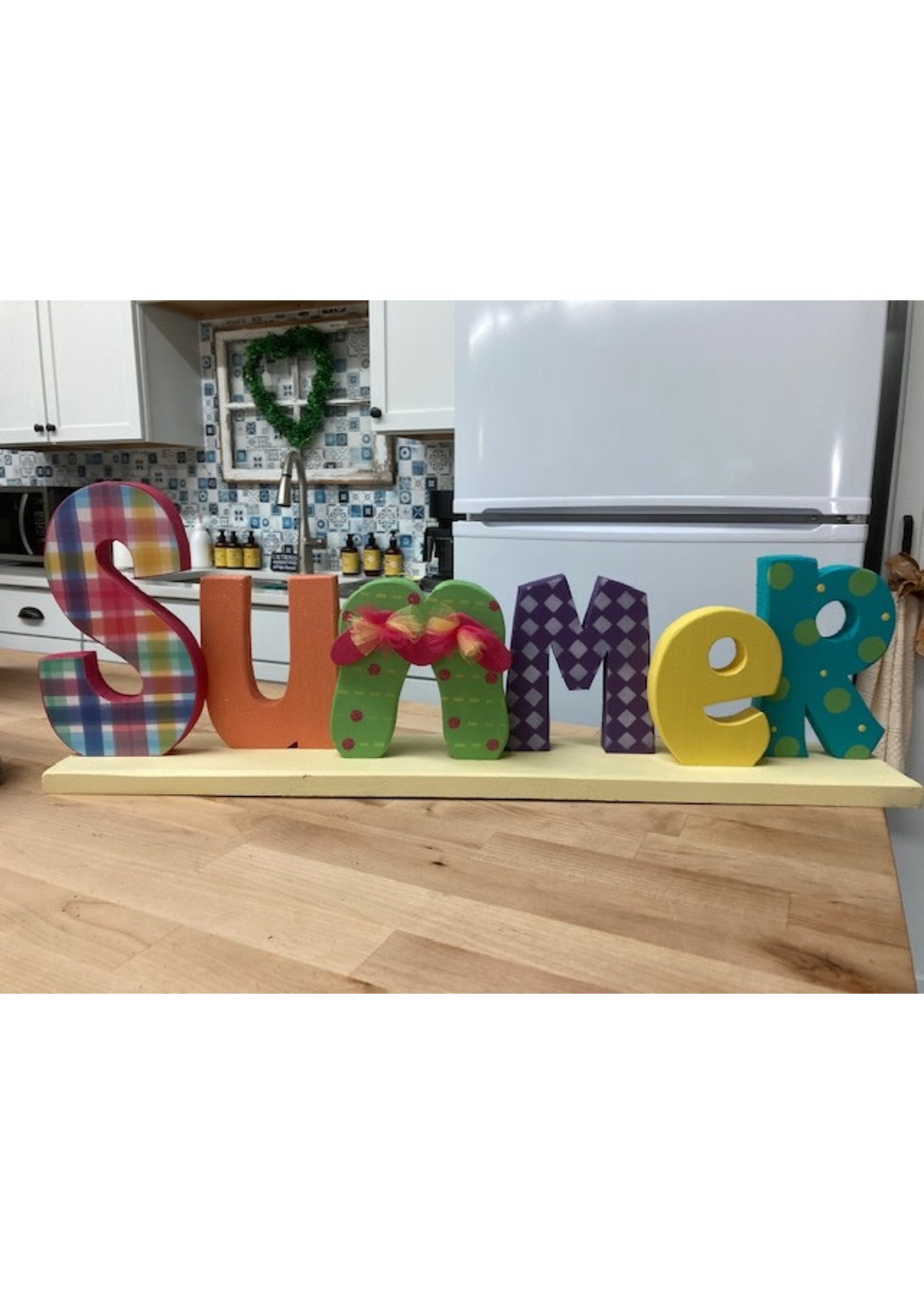 Old Glory Word "Summer" Shelf Sit