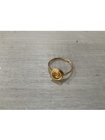 Our Twisted Dahlia B17 Hand Crafted Metal Rings Gold Tone 11