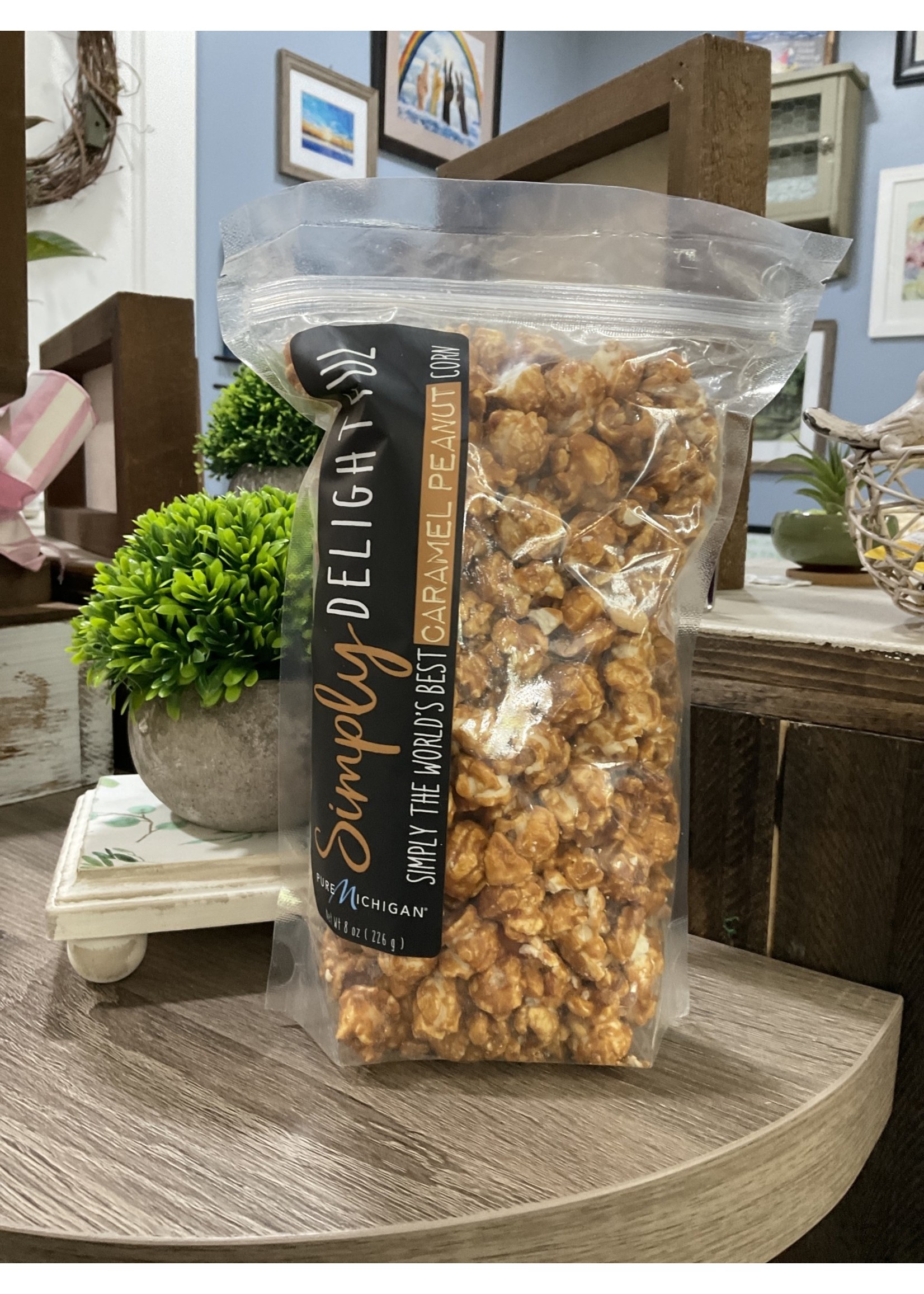 Simply Delightful Carmel Peanut Corn 8 oz