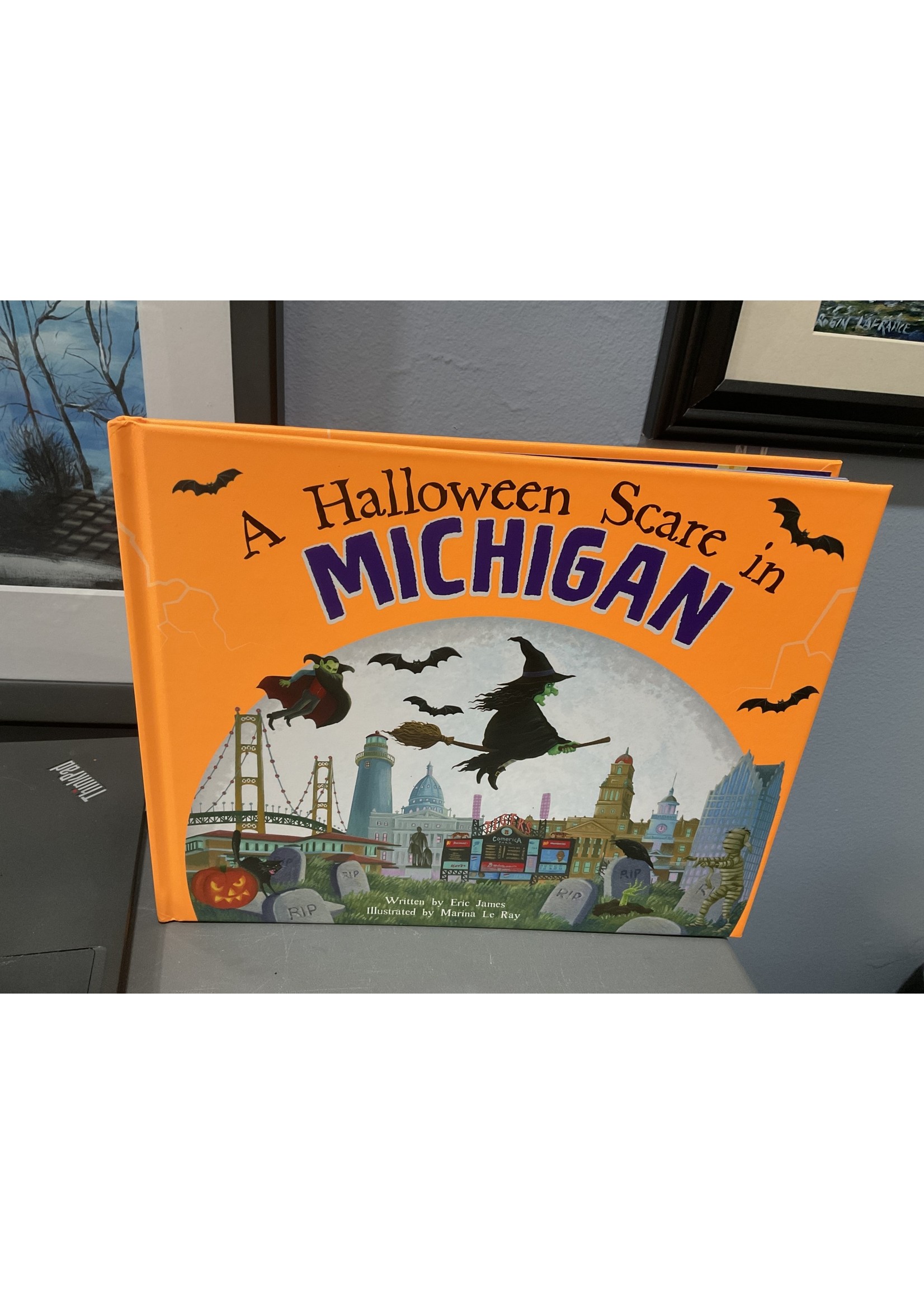Sourcebooks A Halloween Scare in Michigan Hardcover Book