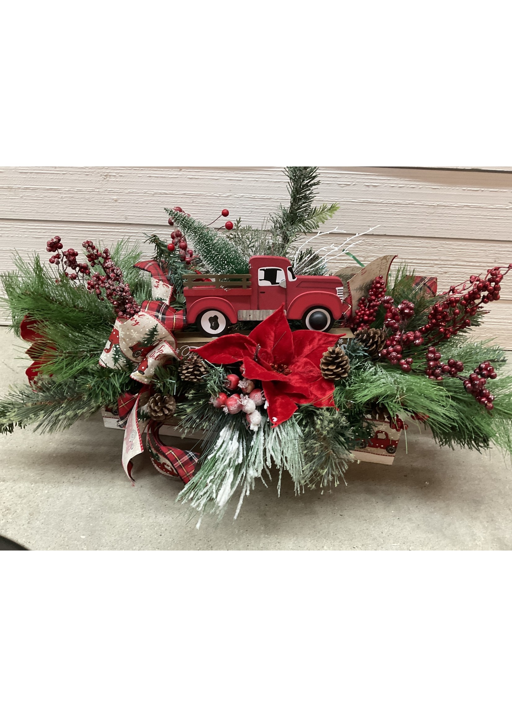 My New Favorite Thing Centerpiece Box with Red Truck Holiday