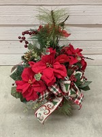 My New Favorite Thing Centerpieces Red Poinsettia Believe Ribbon