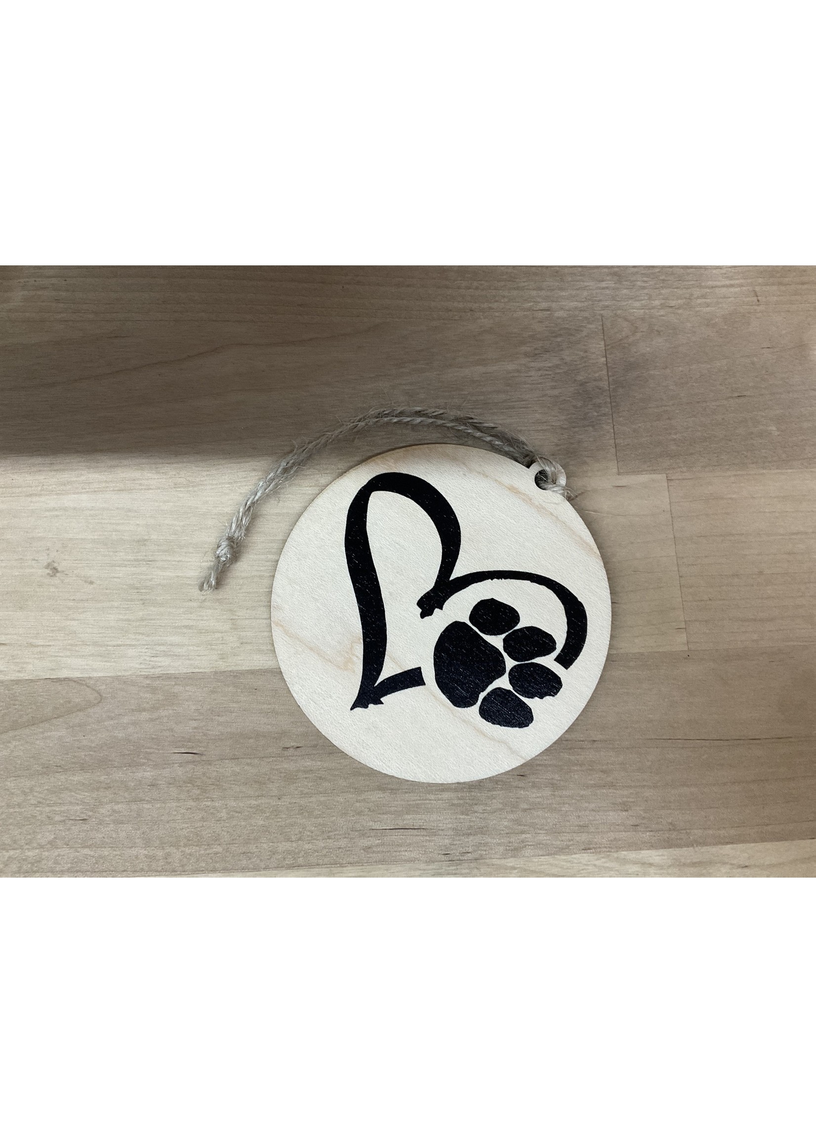 Driftless Studios Ornament - Puppy Heart wood Ornament