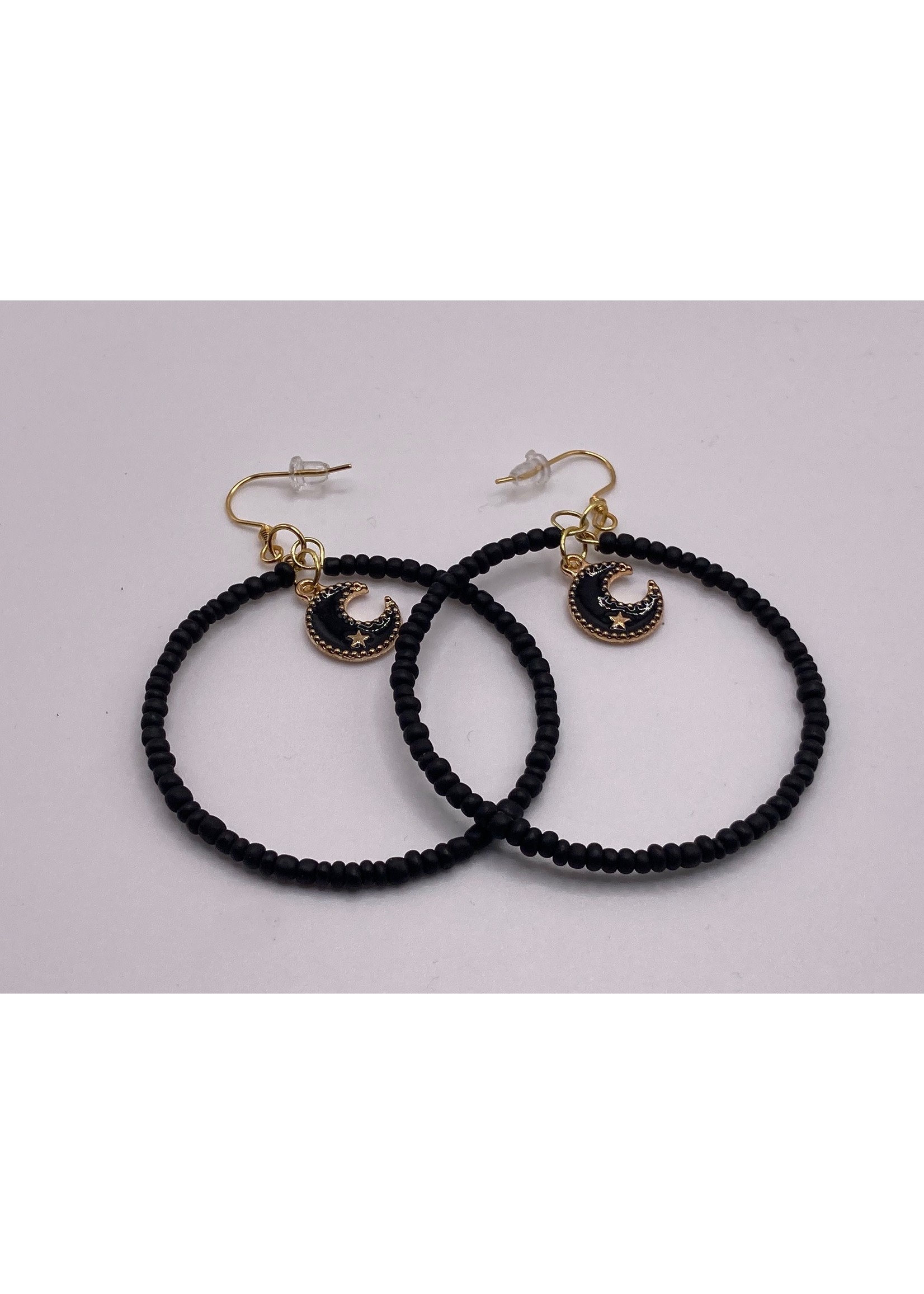 My Steel Black Matte 3 Row Single Hoop Earring  Angus  Coote