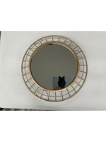 Zingz & Thingz Golden Wire Dome Framed Wall Mirror