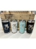 Driftless Studios 20 oz Beach Vibes Tumber w Palm Trees Standard Colors