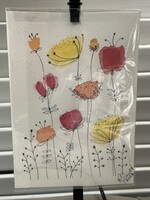 #24 5.75x 4 Ink Flowers