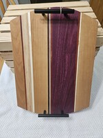 M222 Black Handled Charcuterie Board - Oval Purple, Cherry & Walnut