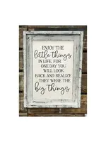 Jarmz Designs Double Framed Canvas Enjoy Little Things/Big Things