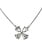 18K White Gold Large Pear Diamond Flower Necklace