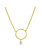 14K Yellow Gold Dashing Diamond Circle Necklace