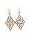 10K Diamond Cluster Dangle Earrings