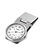 Rhodium Plated Money Clip with Watch Face