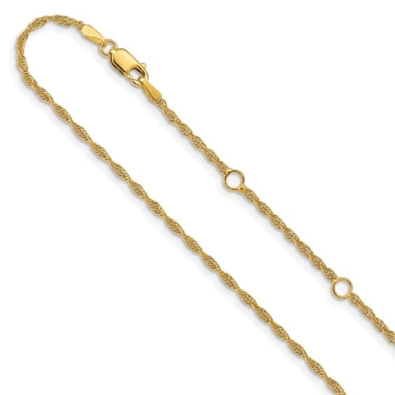 14K Yellow Gold 16" Loose Rope Chain
