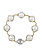 Two Tone Freshwater Pearl Link Bracelet