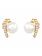 14K Yellow Gold Pear and Diamond Studs