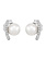14K White Gold Pearl and Pave Diamond Studs