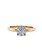 14K Yellow Gold Round Diamond Cluster Ring