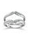 14KT WG 1/4CTW PAVE DIAMOND INTERTWINED RING GUARD