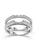 14K White Gold Diamond and Migrain Details Ring Guard