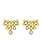 14K Yellow Gold Bezel Set Diamond Stud Earrings