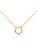 14K Yellow Gold Bezel Set Diamond Circle Necklace
