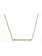 14K White Gold Baguette Diamond Bar Necklace