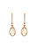 14K Rose Gold Opal and Diamond Teardrop Earrings