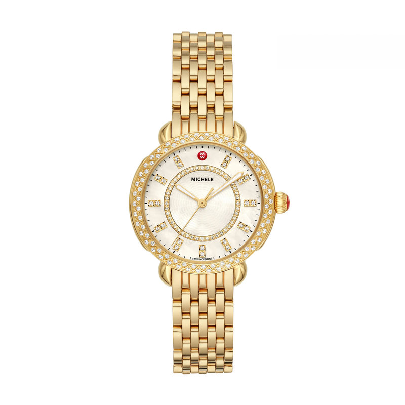 Michele Sidney Classic Gold Watch
