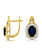 14K Yellow Gold Sapphire and Diamond Earrings