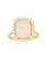 14K Yellow Gold Opal Diamond Halo Ring