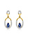 14K Yellow Gold Tanzanite and Diamond Dangle Earrings