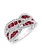 18K White Gold Ruby and Diamond Wide Band