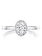 14K White Gold Tacori Coastal Crescent Oval Diamond Engagement Ring Setting