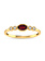 14K Yellow Gold Oval Garnet and Diamond Stackable Ring