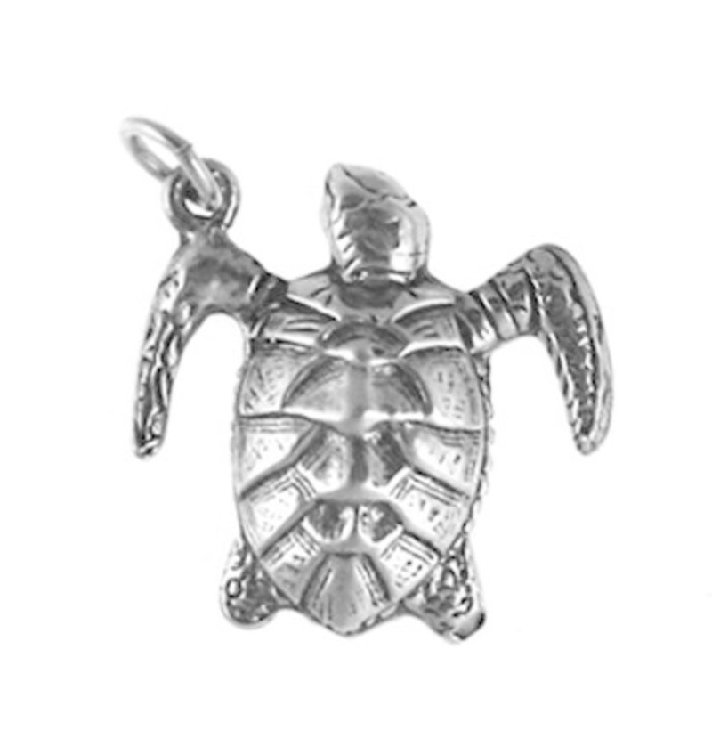 Sterling Loggerhead Turtle Pendant