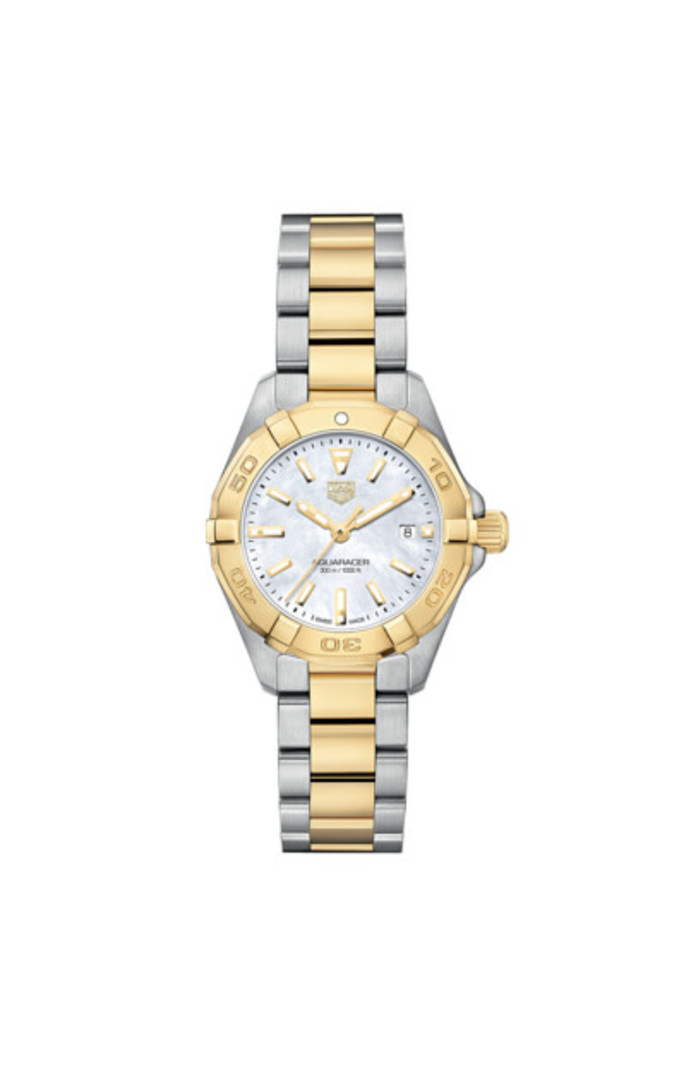 TAG Heuer Ladies Two Tone Aquaracer with Mother of Pearl Dial