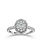 Complete Oval Cut .75 ctw White Gold Diamond Halo Engagement Ring