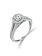 Complete Round Cut 1.00 ctw White Gold Diamond Halo Engagement Ring